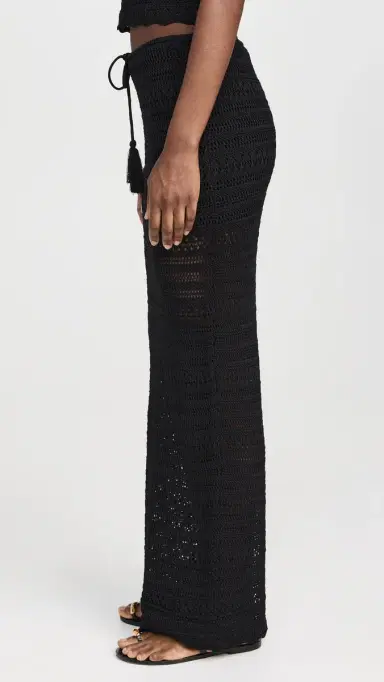 PQ Swim Crochet Long Skirt Black | Thumbnail 4 PQ Swim Crochet Long Skirt Black | Thumbnail 4