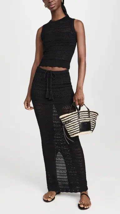 PQ Swim Crochet Long Skirt Black | Thumbnail 5 PQ Swim Crochet Long Skirt Black | Thumbnail 5