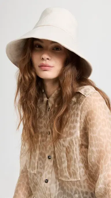 JANESSA LEONE Walker Canvas Hat | Thumbnail 3 JANESSA LEONE Walker Canvas Hat | Thumbnail 3