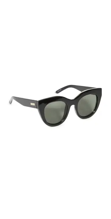 Le Specs Air Heart Sunglasses Black Gold/Khaki Mono One Size | Thumbnail 1 Le Specs Air Heart Sunglasses Black Gold/Khaki Mono One Size | Thumbnail 1