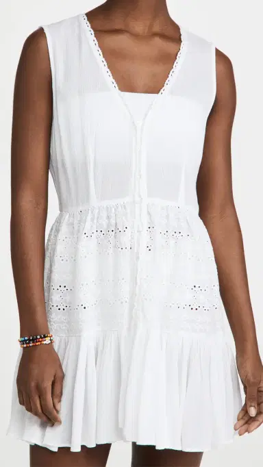 Playa Lucila Eyelet Mini Dress White L | Thumbnail 2 Playa Lucila Eyelet Mini Dress White L | Thumbnail 2