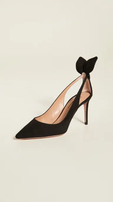 Aquazzura 85mm Bow Tie Pumps Black | Thumbnail 2 Aquazzura 85mm Bow Tie Pumps Black | Thumbnail 2