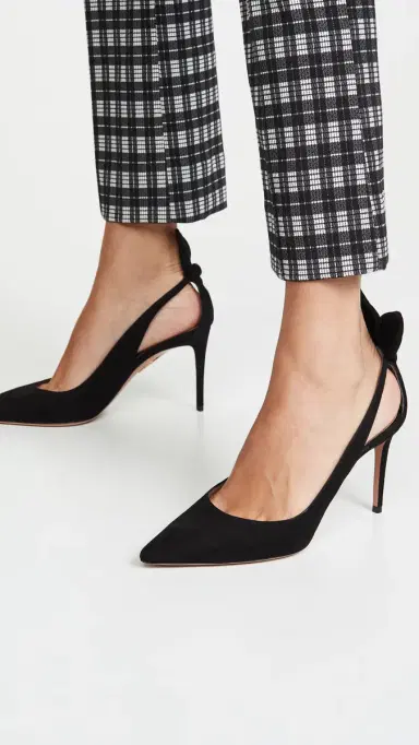 Aquazzura 85mm Bow Tie Pumps Black | Thumbnail 3 Aquazzura 85mm Bow Tie Pumps Black | Thumbnail 3