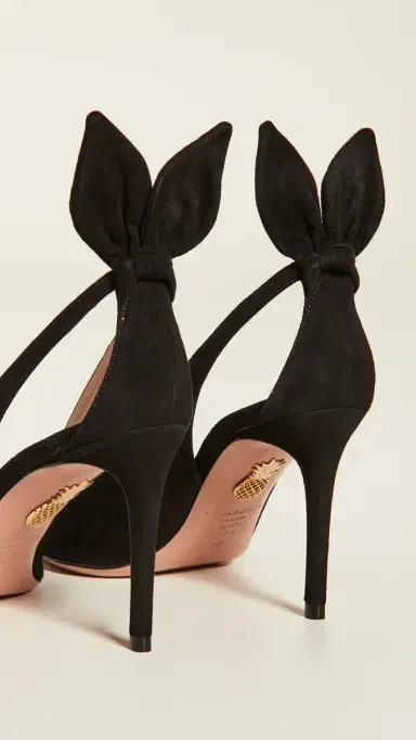 Aquazzura 85mm Bow Tie Pumps Black | Thumbnail 4 Aquazzura 85mm Bow Tie Pumps Black | Thumbnail 4