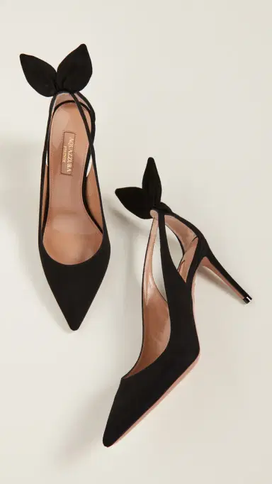 Aquazzura 85mm Bow Tie Pumps Black | Thumbnail 5 Aquazzura 85mm Bow Tie Pumps Black | Thumbnail 5