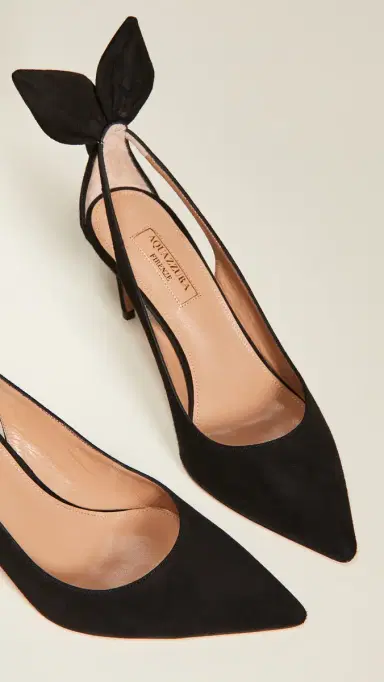 Aquazzura 85mm Bow Tie Pumps Black | Thumbnail 6 Aquazzura 85mm Bow Tie Pumps Black | Thumbnail 6