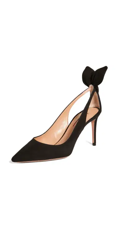 Aquazzura 85mm Bow Tie Pumps Black | Thumbnail 1 Aquazzura 85mm Bow Tie Pumps Black | Thumbnail 1
