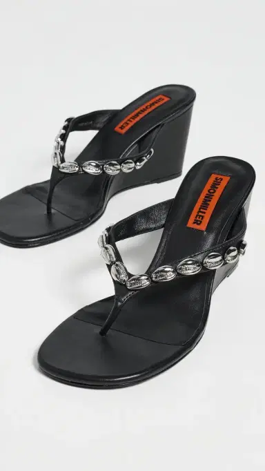 SIMONMILLER Soleil Wedges Black/Silver | Thumbnail 4 SIMONMILLER Soleil Wedges Black/Silver | Thumbnail 4