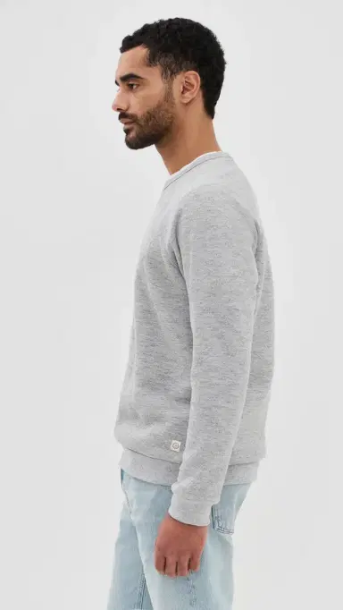 Marine Layer Mock Twist Sherpa Crew Pullover Heather Grey | Thumbnail 4 Marine Layer Mock Twist Sherpa Crew Pullover Heather Grey | Thumbnail 4