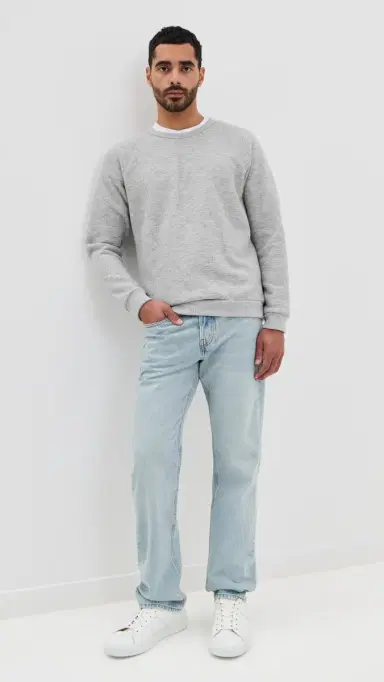 Marine Layer Mock Twist Sherpa Crew Pullover Heather Grey | Thumbnail 5 Marine Layer Mock Twist Sherpa Crew Pullover Heather Grey | Thumbnail 5