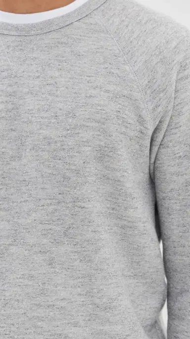 Marine Layer Mock Twist Sherpa Crew Pullover Heather Grey | Thumbnail 6 Marine Layer Mock Twist Sherpa Crew Pullover Heather Grey | Thumbnail 6