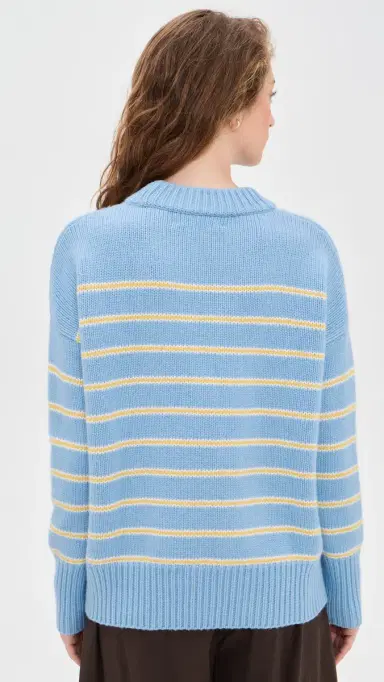 La Ligne Fineline Stripe Marin Sweater Chambray Blue/Butter Yellow/Cr | Thumbnail 3 La Ligne Fineline Stripe Marin Sweater Chambray Blue/Butter Yellow/Cr | Thumbnail 3