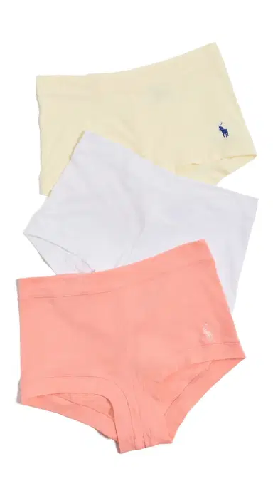 Polo Ralph Lauren Club Cotton Girl Shorts Panties 3 Pack White Cloud/Yellow/Citrine | Thumbnail 6 Polo Ralph Lauren Club Cotton Girl Shorts Panties 3 Pack White Cloud/Yellow/Citrine | Thumbnail 6