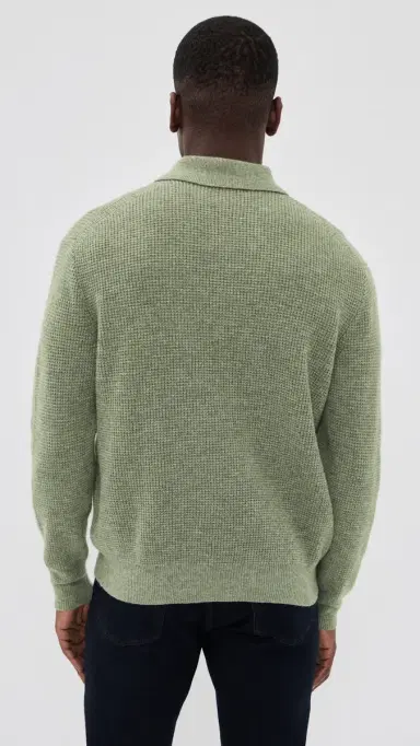 Madewell Waffle Polo Heather age | Thumbnail 3 Madewell Waffle Polo Heather age | Thumbnail 3