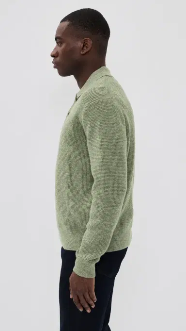 Madewell Waffle Polo Heather age | Thumbnail 4 Madewell Waffle Polo Heather age | Thumbnail 4