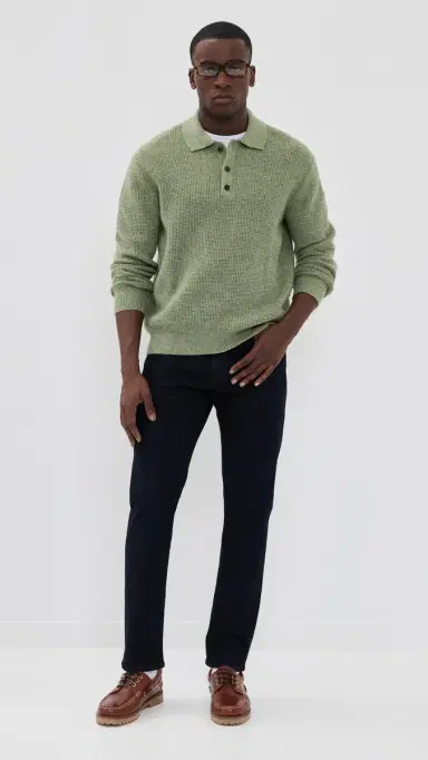 Madewell Waffle Polo Heather age | Thumbnail 5 Madewell Waffle Polo Heather age | Thumbnail 5