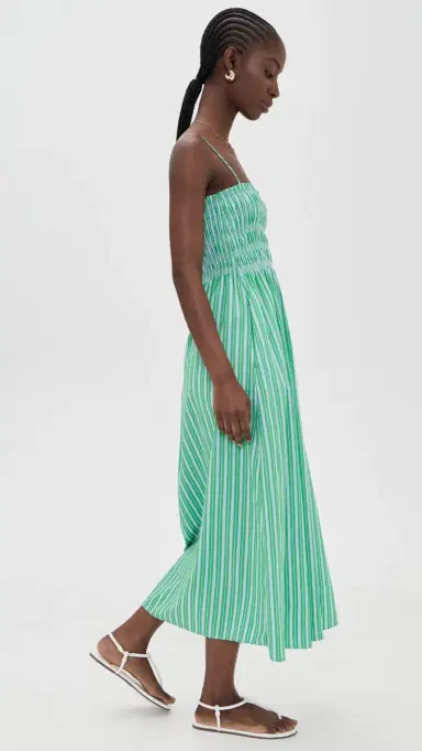 Pistola Bianca Dress Green Blue Stripe | Thumbnail 4 Pistola Bianca Dress Green Blue Stripe | Thumbnail 4