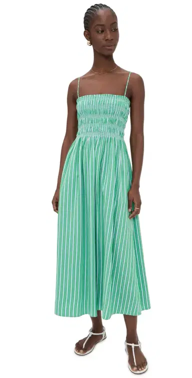 Pistola Bianca Dress Green Blue Stripe | Thumbnail 1 Pistola Bianca Dress Green Blue Stripe | Thumbnail 1