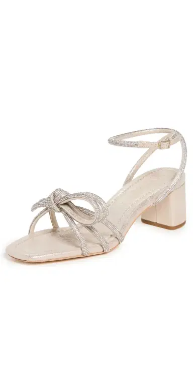 Loeffler Randall Mikel Leather Bow Mid-Heel Sandals Cappuccino 5 | Thumbnail 1 Loeffler Randall Mikel Leather Bow Mid-Heel Sandals Cappuccino 5 | Thumbnail 1
