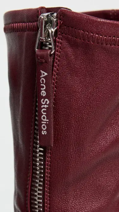 Acne Studios Leather Ankle Booties Wine Red | Thumbnail 6 Acne Studios Leather Ankle Booties Wine Red | Thumbnail 6