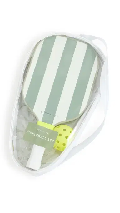 SunnyLife Stripe Pickleball Set Sage One Size | Thumbnail 5 SunnyLife Stripe Pickleball Set Sage One Size | Thumbnail 5