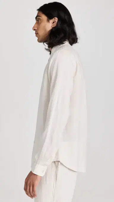 Onia Air Linen Long Sleeve Shirt tone | Thumbnail 4 Onia Air Linen Long Sleeve Shirt tone | Thumbnail 4