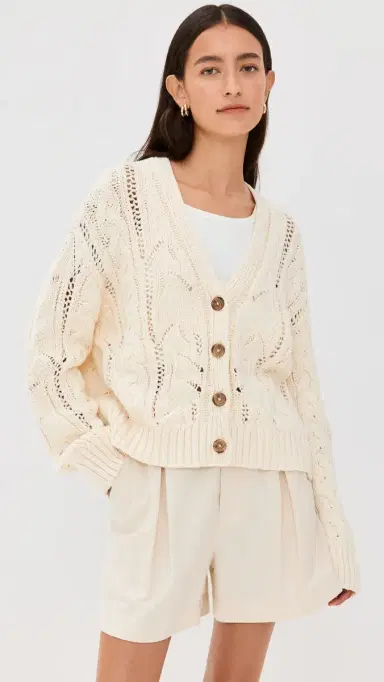 Jenni Kayne Audrey Cardigan Cream | Thumbnail 2 Jenni Kayne Audrey Cardigan Cream | Thumbnail 2