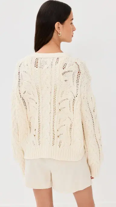 Jenni Kayne Audrey Cardigan Cream | Thumbnail 3 Jenni Kayne Audrey Cardigan Cream | Thumbnail 3