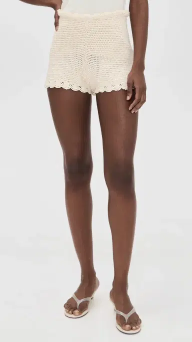 POSSE Dylan Crocheted Shorts Pearl | Thumbnail 2 POSSE Dylan Crocheted Shorts Pearl | Thumbnail 2