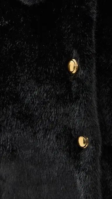 English Factory Faux Fur Collared Jacket Black | Thumbnail 6 English Factory Faux Fur Collared Jacket Black | Thumbnail 6