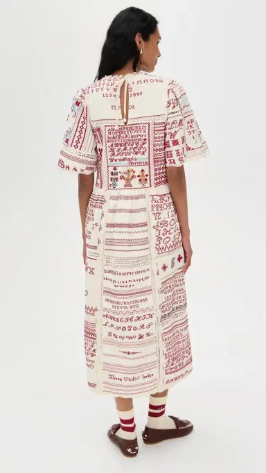 Sea Kit Embroidered idi Dress Cream | Thumbnail 3 Sea Kit Embroidered idi Dress Cream | Thumbnail 3