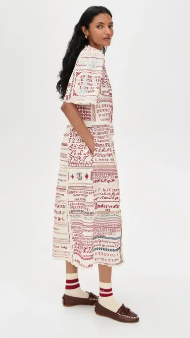 Sea Kit Embroidered idi Dress Cream | Thumbnail 4 Sea Kit Embroidered idi Dress Cream | Thumbnail 4