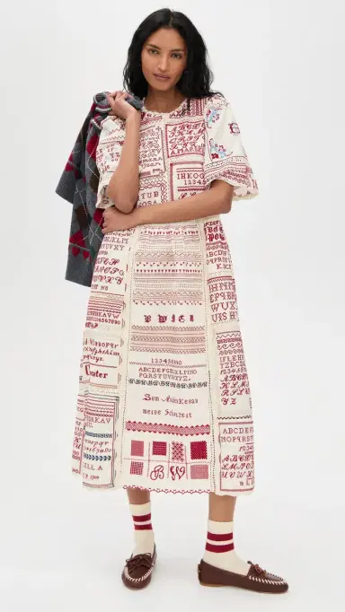 Sea Kit Embroidered idi Dress Cream | Thumbnail 5 Sea Kit Embroidered idi Dress Cream | Thumbnail 5