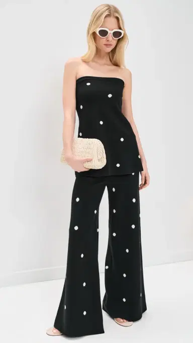 Splendid x Cellajaneblog Polka Dot Sweater Pants Black/White Polka Dot | Thumbnail 5 Splendid x Cellajaneblog Polka Dot Sweater Pants Black/White Polka Dot | Thumbnail 5