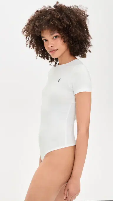Polo Ralph Lauren Short Sleeve Thong Bodysuit White Cloud | Thumbnail 4 Polo Ralph Lauren Short Sleeve Thong Bodysuit White Cloud | Thumbnail 4