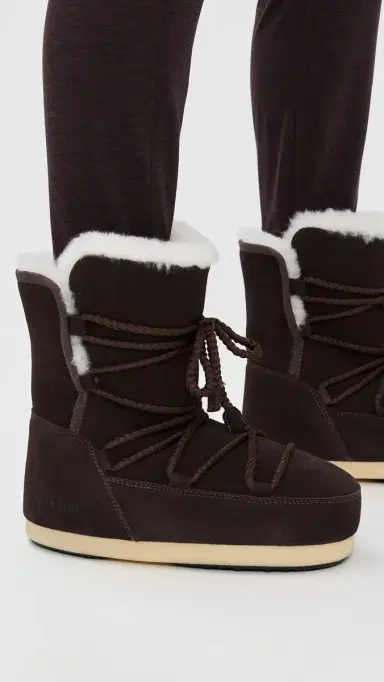 Moon Boot Evx Suede Shearling Boots Dark Brown 41/42 | Thumbnail 3 Moon Boot Evx Suede Shearling Boots Dark Brown 41/42 | Thumbnail 3