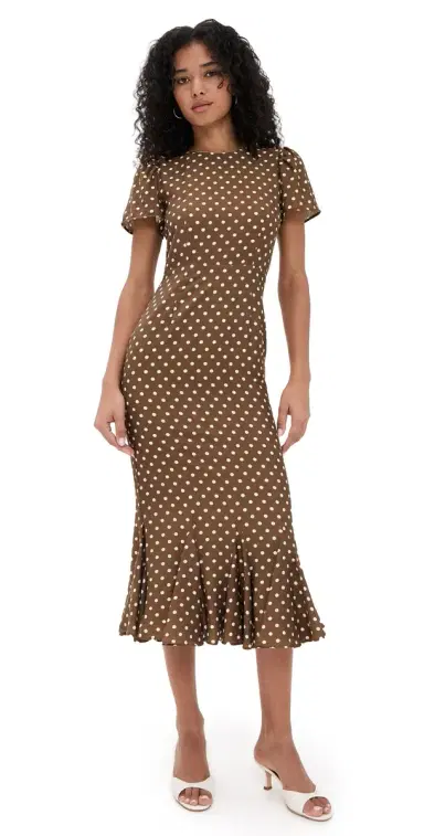 LE BOP Etta Dress Chocolate Dot M | Thumbnail 1 LE BOP Etta Dress Chocolate Dot M | Thumbnail 1