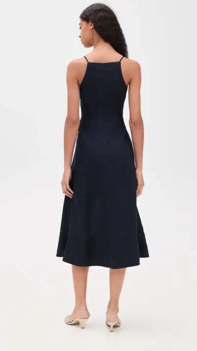 Veronica Beard Georges Linen Dress Navy | Thumbnail 3 Veronica Beard Georges Linen Dress Navy | Thumbnail 3
