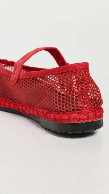 Flabelus Isabella Mesh Mary Jane Flats Red 40 | Thumbnail 4 Flabelus Isabella Mesh Mary Jane Flats Red 40 | Thumbnail 4