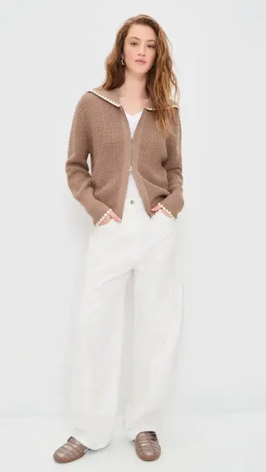 Varley ibley oft Knit Jacket Ginger nap | Thumbnail 5 Varley ibley oft Knit Jacket Ginger nap | Thumbnail 5
