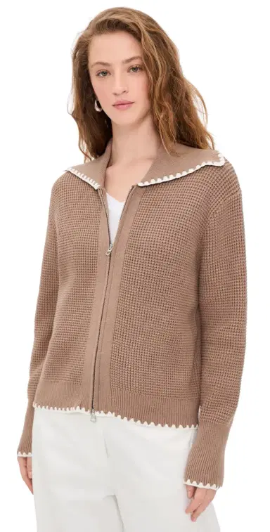 Varley ibley oft Knit Jacket Ginger nap | Thumbnail 1 Varley ibley oft Knit Jacket Ginger nap | Thumbnail 1