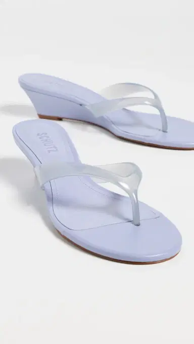 Schutz Roslyn Jelly Wedges Lavender Sky Translucido | Thumbnail 5 Schutz Roslyn Jelly Wedges Lavender Sky Translucido | Thumbnail 5