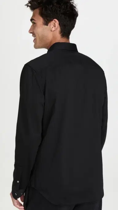 Theory ylvain tructure Knit Shirt Black | Thumbnail 3 Theory ylvain tructure Knit Shirt Black | Thumbnail 3