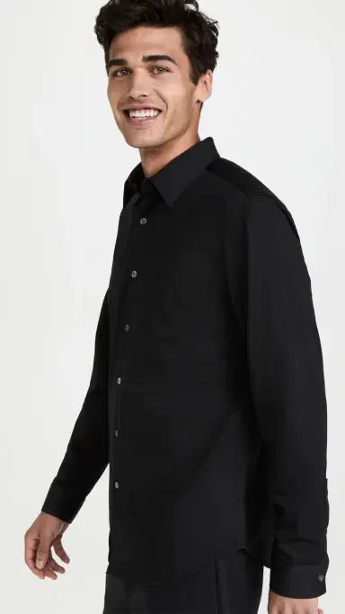 Theory ylvain tructure Knit Shirt Black | Thumbnail 4 Theory ylvain tructure Knit Shirt Black | Thumbnail 4