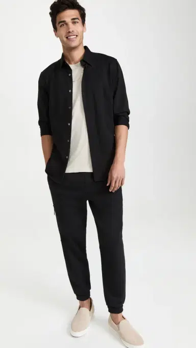 Theory ylvain tructure Knit Shirt Black | Thumbnail 5 Theory ylvain tructure Knit Shirt Black | Thumbnail 5