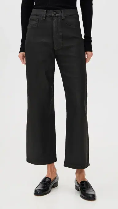 DL1961 Karmine Refined Wide Leg Petite High Rise Coated Jeans Black Coated (Highluxe) 31 | Thumbnail 2 DL1961 Karmine Refined Wide Leg Petite High Rise Coated Jeans Black Coated (Highluxe) 31 | Thumbnail 2