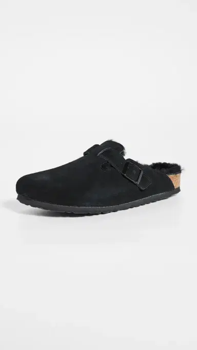 Birkenstock Boston Shearling Sandals Black Black 41 | Thumbnail 2 Birkenstock Boston Shearling Sandals Black Black 41 | Thumbnail 2