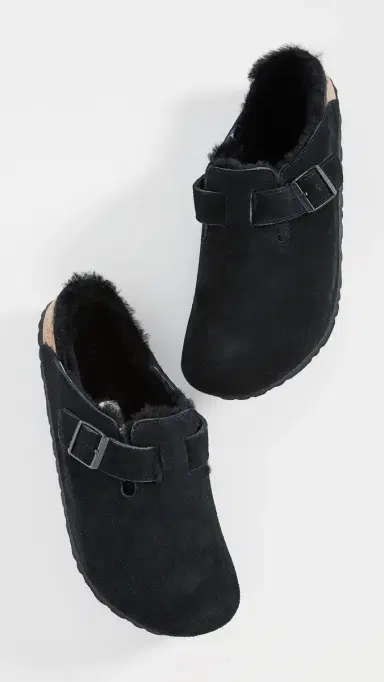 Birkenstock Boston Shearling Sandals Black Black 41 | Thumbnail 3 Birkenstock Boston Shearling Sandals Black Black 41 | Thumbnail 3