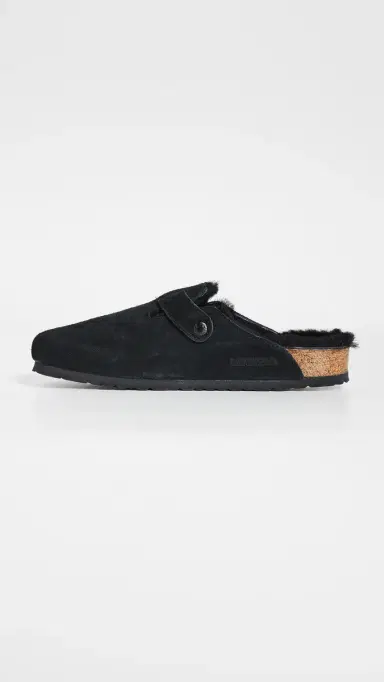Birkenstock Boston Shearling Sandals Black Black 41 | Thumbnail 6 Birkenstock Boston Shearling Sandals Black Black 41 | Thumbnail 6