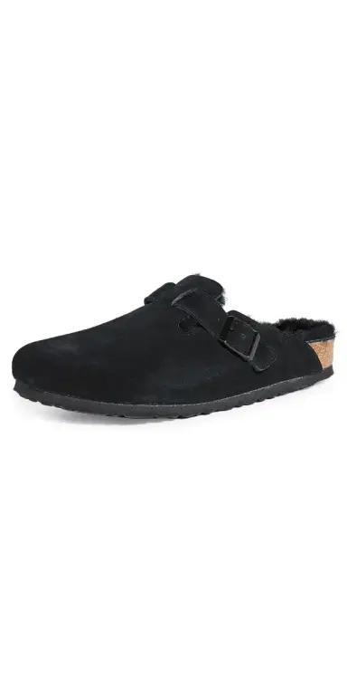 Birkenstock Boston Shearling Sandals Black Black 41 | Thumbnail 1 Birkenstock Boston Shearling Sandals Black Black 41 | Thumbnail 1